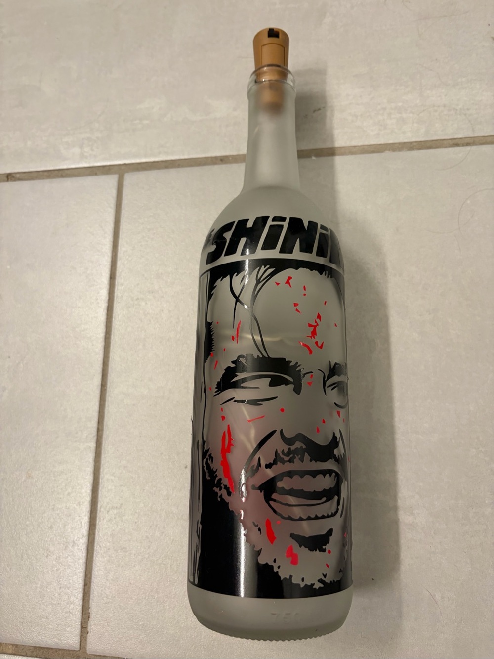 Stephen King Art Decor Bottle Red Light | The Shining Pennywise | Bookshelf Art